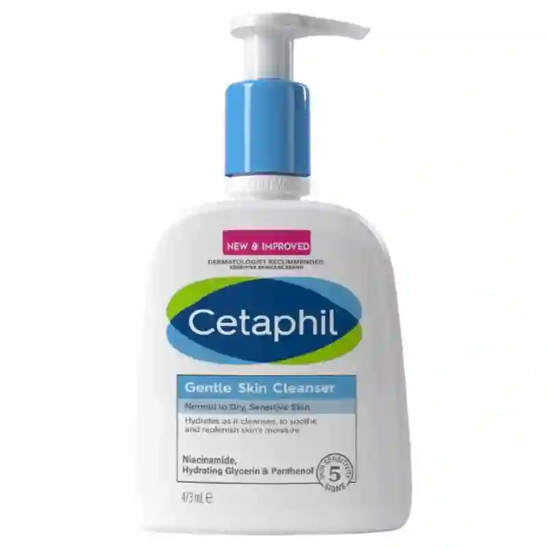 Cetaphil Gentle Skin Cleanser For dry to normal, sensitive skin 473ml Skin type: For dry to normal, sensitive skin This creamy formula is clinically proven to provide continuous hydration to protect against dryness. Formulated with Micellar Technology that gently yet effectively removes dirt, makeup and impurities. Designed with a dermatologist-backed blend of niacinamide (vitamin B3), panthenol (vitamin B5) and hydrating glycerin to improve the resilience of sensitive skin. Clinically proven continuous hydration to protect against dryness while leaving the skin hydrated after cleansing. 95% of users felt the product gently cleansed their skin. Dermatologist tested and clinically proven to be gentle on sensitive skin. Country of Origin: Canada.