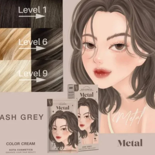 Kota Cosmetics Hair Color Metal Ash Grey (1)