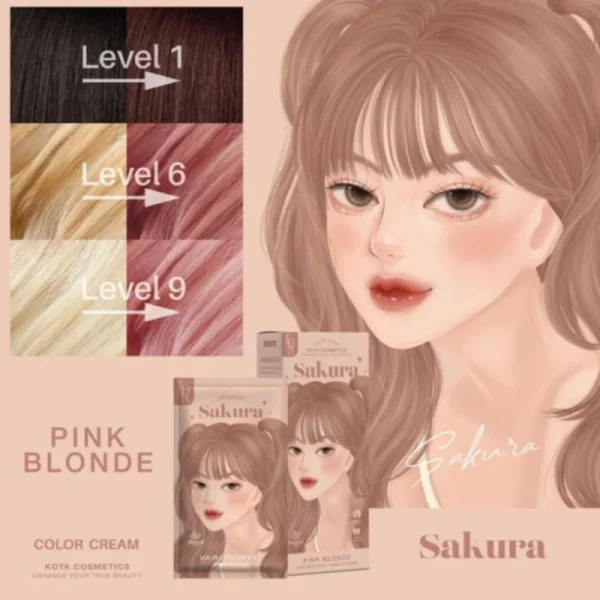 Kota Cosmetics Hair Color Sakura Pink Blonde